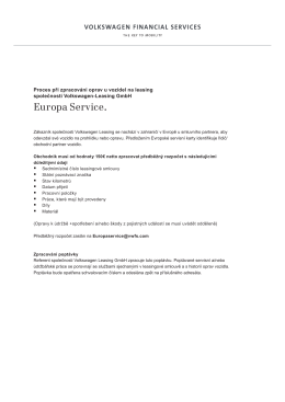 Europa Service. - Volkswagen Leasing