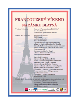 francouzk&yacute; v&iacute;kend na z&aacute;mku blatn&aacute;