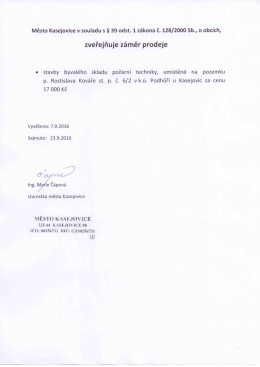 Z&aacute;měr prodeje b&yacute;val&eacute;ho skladu pož&aacute;rn&iacute; techniky v