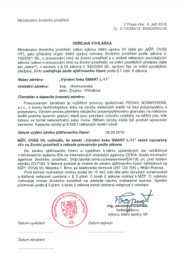 Veřejná vyhláška - Ministerstvo životního prostředí