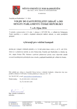 Vyhrazení plochy pro volební kampaň