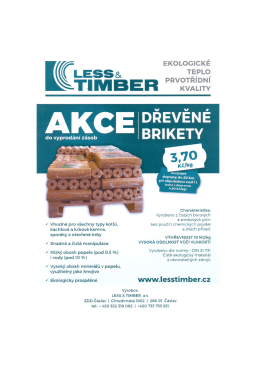 Akce - dřevěné brikety