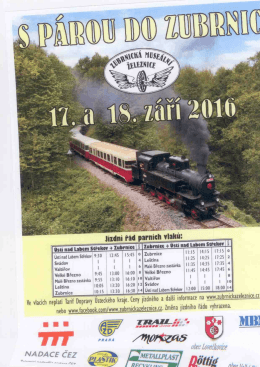 Page 1 Jízdní řád parních vlaku: Ústí nad Labem střerov
