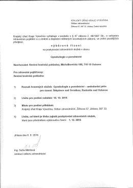 Vyhl&aacute;&scaron;en&iacute; v&yacute;běrov&eacute;ho ř&iacute;zen&iacute;