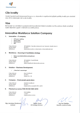C&iacute;le kvality - ManpowerGroup