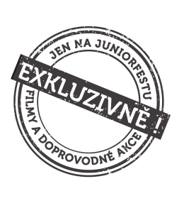 Razítko EXKLUZIVNĚ JEN NA JUNIORFESTU černá na bílém