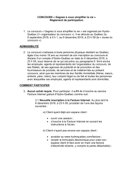 Voir le règlement [PDF – 45 Ko ] - Hydro