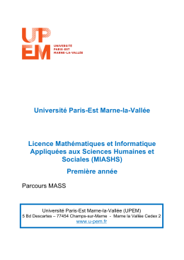 le livret d`accueil - UFR de Mathématiques - Université Paris