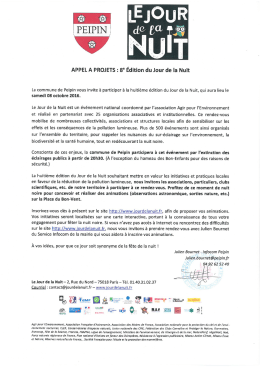 Lire l`appel &agrave; projets