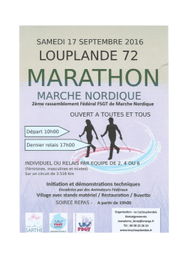 Informations Marathon Marche Nordique
