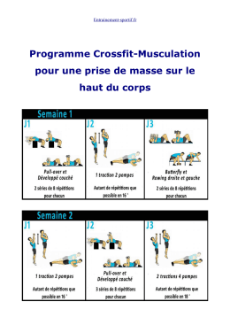 Programme Crossfit-Musculation pour une prise de masse sur le