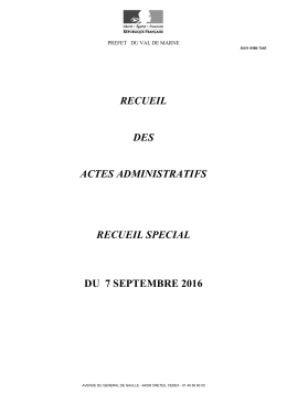 recueil des actes administratifs recueil special du 7 septembre 2016