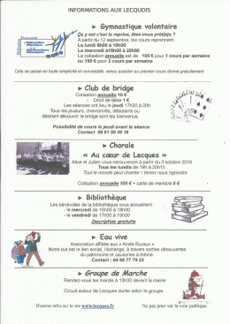 En savoir plus - Mairie de Lecques