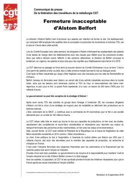Fermeture inacceptable d`Alstom Belfort - Over-blog