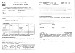 Fiche sanitaire EMIS