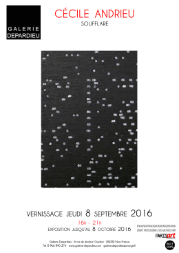 DP Cécile Andrieu - Galerie Depardieu