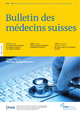 Bulletin des médecins suisses 36/2016