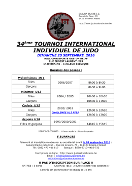 Invitation 34 Tournoi 2016.