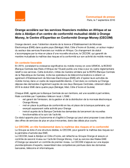 Orange accélère sur les services financiers mobiles