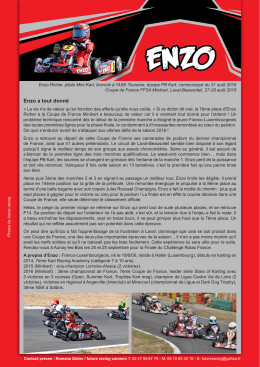 Enzo Richer 7è de la Coupe de France Minikart à