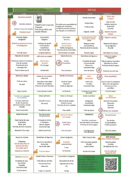 Menus du restaurant scolaire