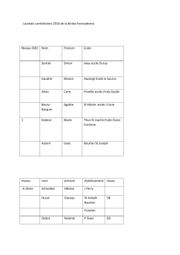 Lauréats cambrésiens 2016 de la dictée francophone
