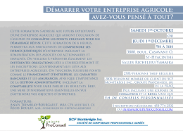 Formation D&eacute;marrer votre entreprise agricole: avez