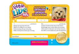 Page 1 ADOPTION GĖRIFICATE W &raquo; CERTIFICAT &ndash; 3 D`ADOPTION