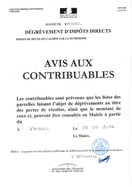 Page 1 DIRECTION G&Eacute;N&Eacute;RALE DES FINANCES - 4191