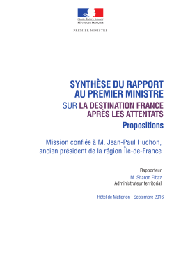 La synthèse du rapport de Jean-Paul Huchon.