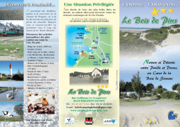 Brochure - CAMPING LE BOIS DE PINS