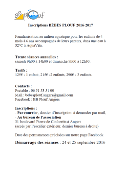 inscriptions bebesplouf