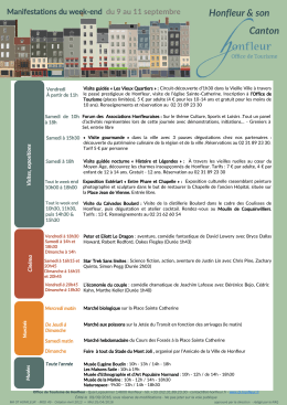 Agenda du week-end - Office de Tourisme de Honfleur