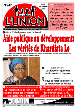 L`Union N°947 - République Togolaise