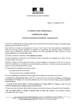 Travaux de s&eacute;curisation sur la route des Gorges de Luz - Tarbes