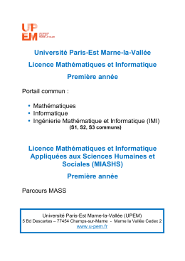 Le livret d`accueil - UFR de Mathématiques - Université Paris