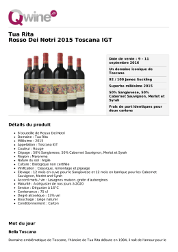 Tua Rita Rosso Dei Notri 2015 Toscana IGT