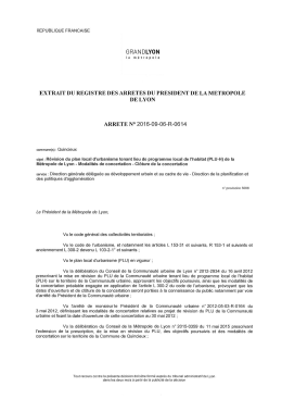 Arrêté de fin de concertation n ° 2016-09-06-R