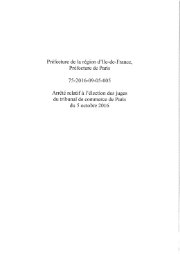 Arr&ecirc;t&eacute; pr&eacute;fectoral n&deg; 75-2016-09-05-005 PDF