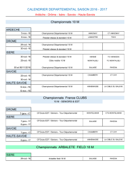 calendrier des championnats departementaux2016
