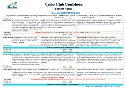 programme route - Cyclo