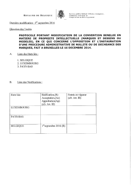 Protocole portant modification de la Convention Benelux en matière