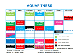 planning aquafitness