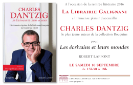 charles dantzig - Librairie Galignani