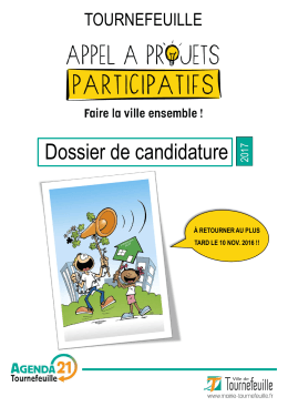 Dossier de candidature - Mairie de Tournefeuille