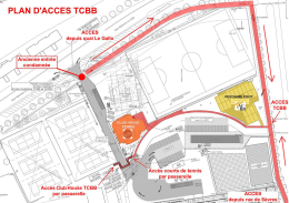 Plan d`accès Club House et courts à Le Gallo