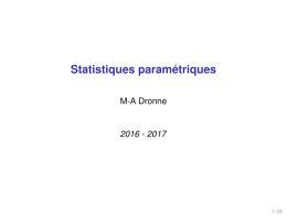 Statistiques paramétriques