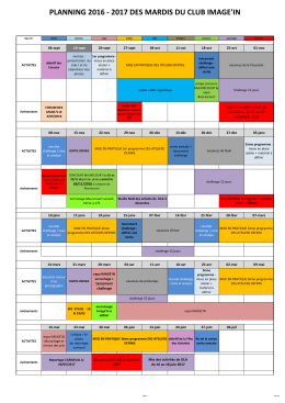 L`agenda 2016-2017