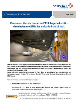 Remise en état du tunnel de l`A11 Angers-Avrillé