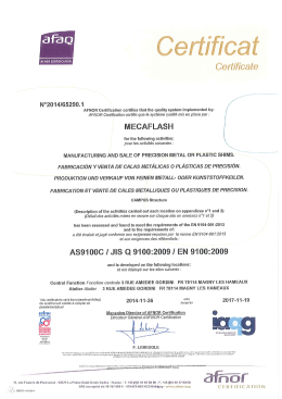 Certificat EN 9100